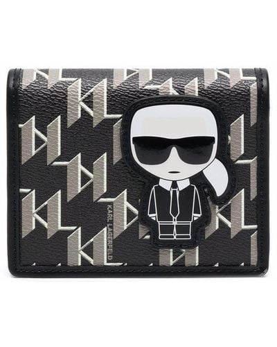 Karl Lagerfeld Ikonik Monogram Wallet - Black