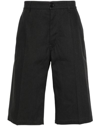 Marni Twill Shorts Met Logo-applicatie - Zwart