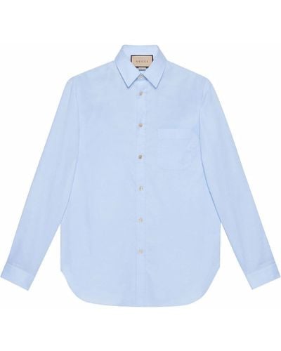 Gucci Hemd aus Oxford-Baumwolle - Blau