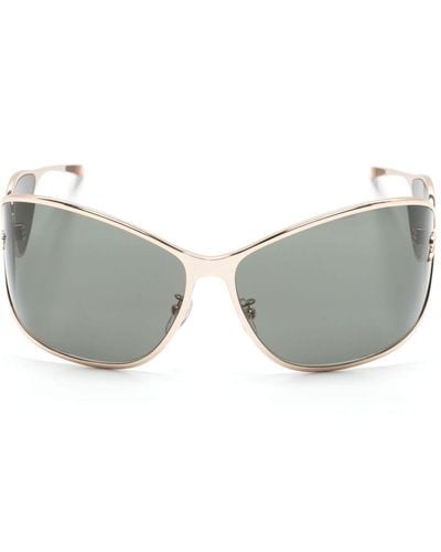 Blumarine Wraparound-frame Sunglasses - Grey