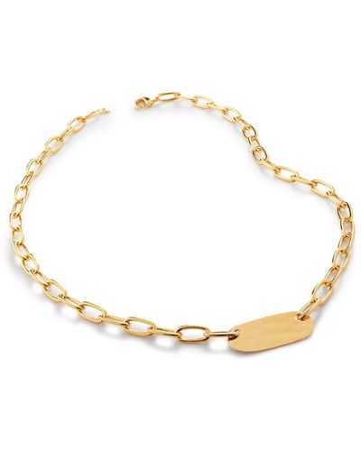 Monica Vinader Id Chain-link Necklace - Metallic