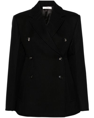 Co. Notched-lapels Double-breasted Blazer - Black