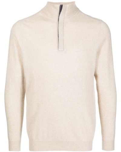 N.Peal Cashmere Knitted Cashmere Sweater - Natural