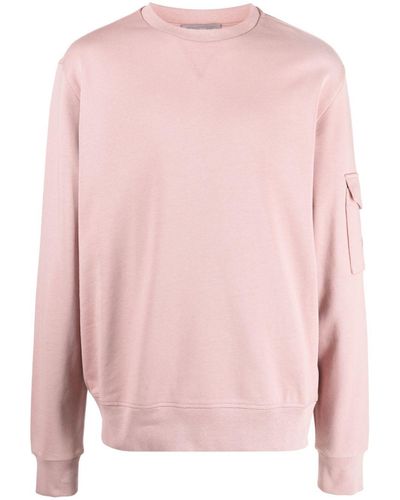 Herno Sleeve Patch-pocket Cotton Sweatshirt - Pink