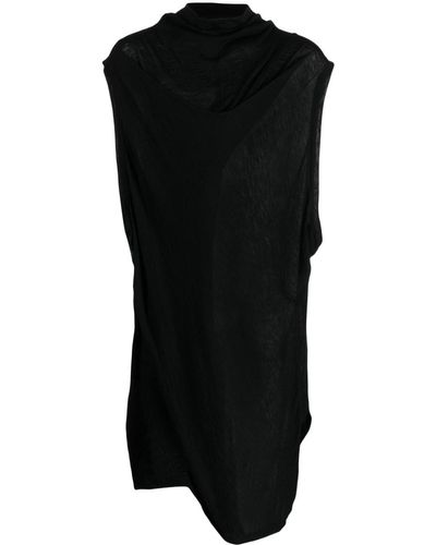 Julius Draped-design Wool-blend Sweater - Black