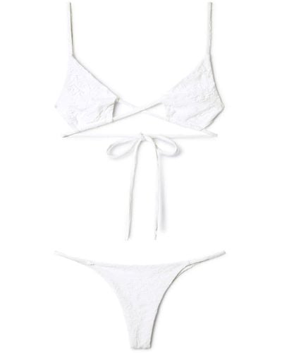 Off-White c/o Virgil Abloh Bikini Met Jacquard - Wit