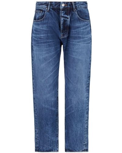 Armani Exchange Straight-Leg-Jeans mit Tragefalten - Blau