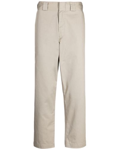 Izzue Straight-leg Cocealed-fastening Pants - Natural