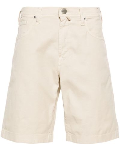 Incotex Jeans-Shorts mit Logo-Patch - Natur