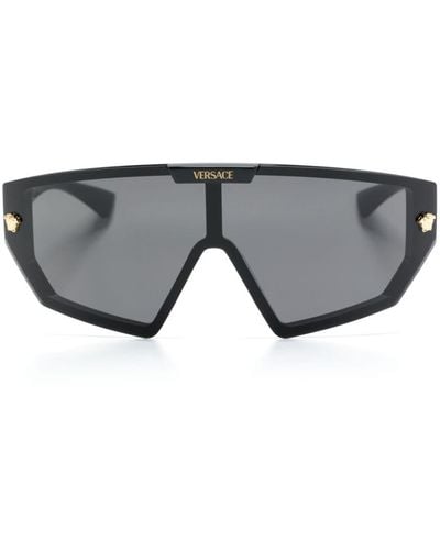 Versace Medusa Horizon Shield-frame Sunglasses - Gray