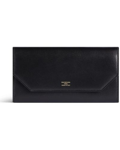 Balenciaga Logo-print Leather Cardholder - Black