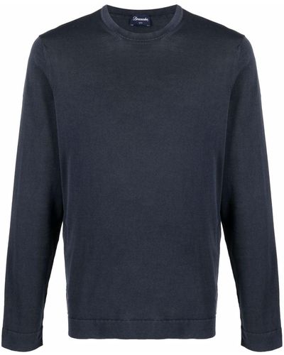 Drumohr Sweatshirt mit Rundhalsausschnitt - Blau