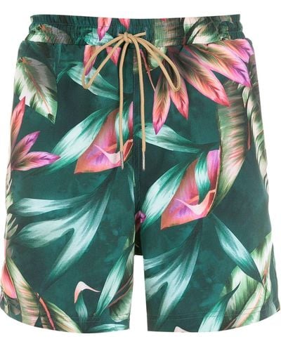 Lygia & Nanny Gil Foliage-print Swimming Shorts - Green