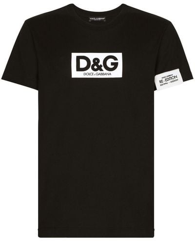 Dolce & Gabbana Camiseta con logo estampado - Negro