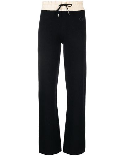 Claudie Pierlot Two-tone Drawstring Jersey Track Trousers - Blue