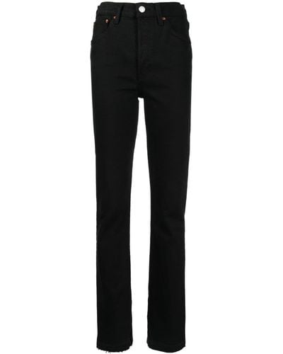 RE/DONE High-Waisted Skinny Jeans - Black