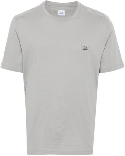 C.P. Company Katoenen T-shirt Met Logo-applicatie - Grijs
