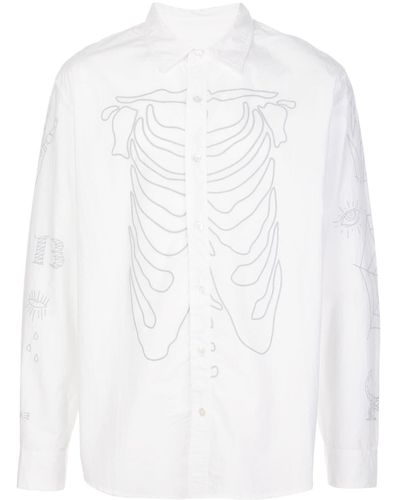 Haculla Tatted Woven Shirt - White