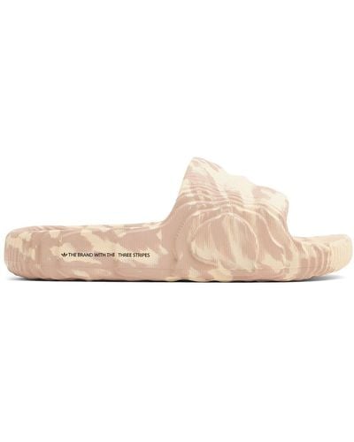 adidas Adilette Slippers Met Textuur - Naturel