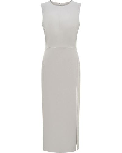 12 STOREEZ Pintuck-detailing Midi Dress - White