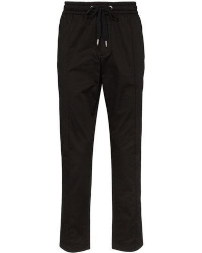 Dolce & Gabbana Pantalones de chándal con placa del logo - Negro