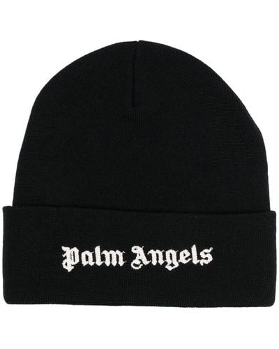 Palm Angels Mütze mit Logo-Stickerei - Schwarz