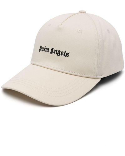 Palm Angels Logo-Embroidered Cotton Cap - Natural