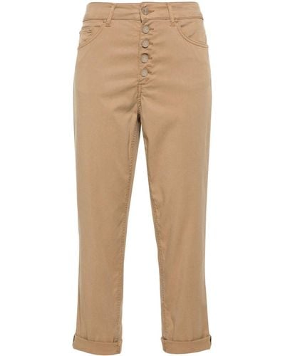 Dondup Koons Cropped Trousers - Natural
