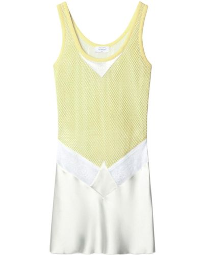 Off-White c/o Virgil Abloh SATIN NET LACE SHORT TANK DRE LIGHT YELL - Jaune