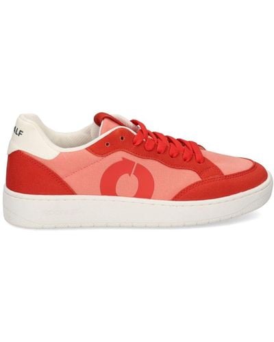 Ecoalf Deia Panelled Sneakers - Red