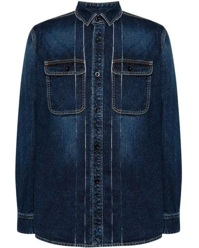 Sacai Denim Overhemd - Blauw