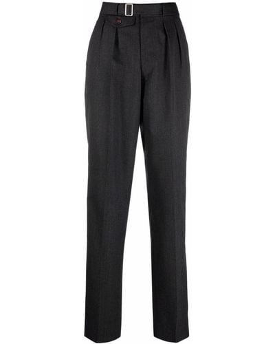 Maison Margiela High-waist Pleated Pants - Gray