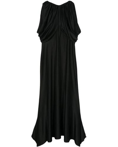 Rabanne Draped Maxi Dress - Black