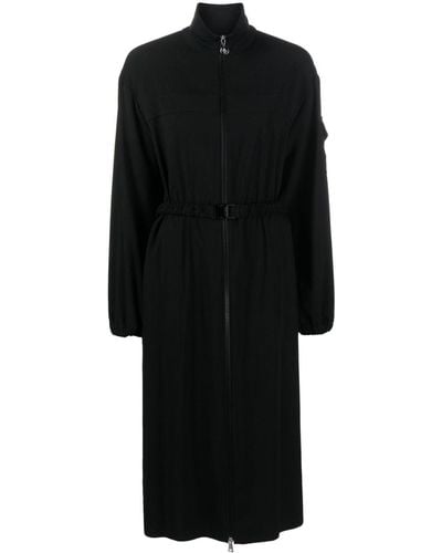 Moncler Zipped High-neck Midi Dress - Black
