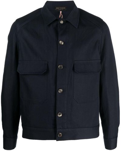 Dell'Oglio Cotton Shirt Jacket - Blue