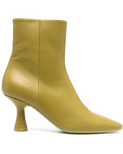 MM6 by Maison Martin Margiela 90mm Leather Ankle Boots - Green