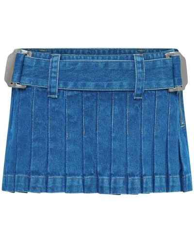 Dion Lee Darted Denim Miniskirt - Blue