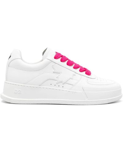 DSquared² Maple Leaf Leather Sneakers - Pink