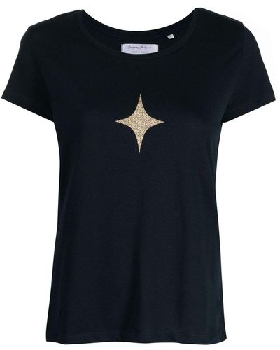 Madison Maison Star-print Cotton-jersey T-shirt - Black