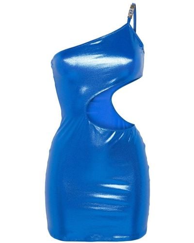 Moschino Lamé Beach Mini Dress - Blue