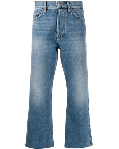 Balenciaga Jeans taglio straight crop - Blu