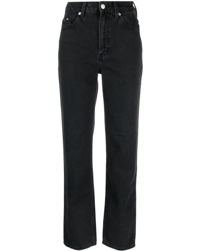 Tommy Hilfiger High-rise Straight Jeans - Black