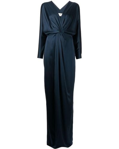Michelle Mason Vestido de fiesta con detalle retorcido - Azul