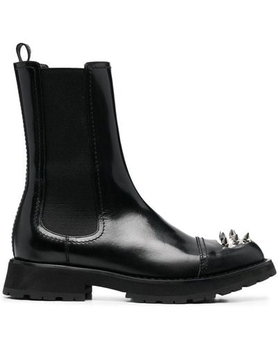 Alexander McQueen Chelsea-Boots mit Nieten - Schwarz