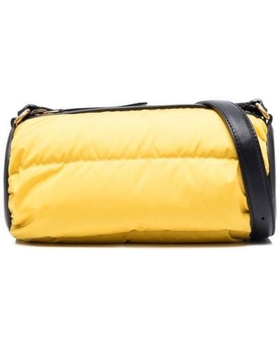Moncler Logo Padded Shoulder Bag - Yellow