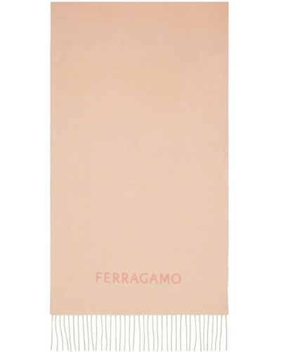 Ferragamo グラデーション カシミアスカーフ - ナチュラル