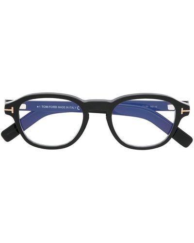 Tom Ford Gafas con montura redonda - Azul