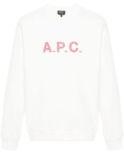 A.P.C. ロゴ スウェットシャツ - ホワイト