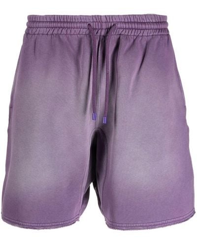 Loewe Washed-effect Track Shorts - Purple