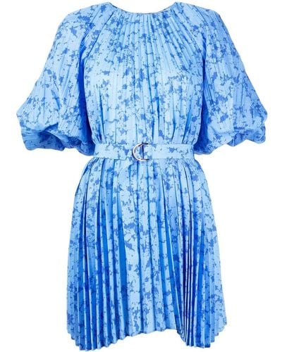 Acler Mckenna Abstract-print Dress - Blue
